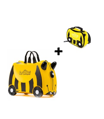 Trunki komplet kofer i torba za užinu žuta