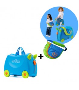 Trunki komplet kofer i Saddle Bag torbica plava